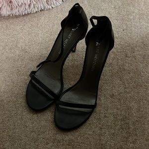 Stuart Weitzman Women's Nudistsong Sandals (size 9) - matte black
